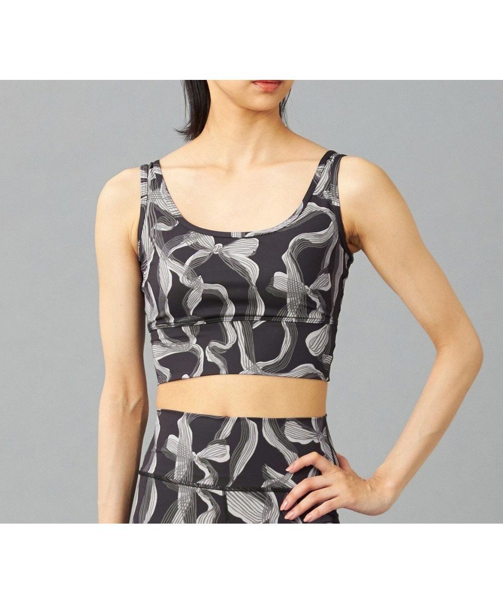【チャコット/Chacott】のChacott BALANCE リボンプリントブラトップ 人気、トレンドファッション・服の通販 founy(ファニー) 　ファッション　Fashion　レディースファッション　Fashion for Women　トップス・カットソー　Cut & Sew Tops　アンダー　Underwear Essentials　吸水　Absorbent, Quick-Dry　ストレッチ　Stretch, Stretchy Fabric　パウダー　Powder, Soft Tone　フィット　Fit, Slim Fit　フェミニン　Feminine, Girly　プリント　Print, Printed Pattern　ヨガ　Yoga, Yoga Wear　リボン　Ribbon, Bow　ワーク　Workwear, Utility Style　 other-1|ID: prp329100004637014 ipo3291000000033411881
