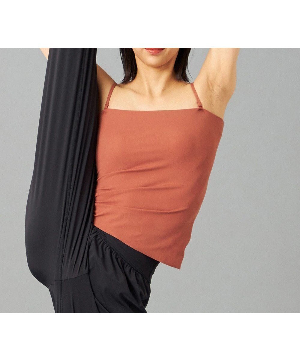 【チャコット/Chacott】の256210-6103-52 ZENベアトップキャミソール インテリア・キッズ・メンズ・レディースファッション・服の通販 founy(ファニー) 　ファッション　Fashion　レディースファッション　Fashion for Women　トップス・カットソー　Cut & Sew Tops　キャミソール&ノースリーブ　Camisoles & Sleeveless Tops　インナー　Innerwear　キャミソール　Camisole, Spaghetti Strap Top　シンプル　Simple, Minimal　ストレッチ　Stretch, Stretchy Fabric　エレガント 上品　Elegant　吸水　Absorbent, Quick-Dry　軽量　Lightweight, Ultra Light　レンガ|ID: prp329100004637018 ipo3291000000033411913