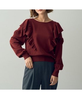 【イェッカ ヴェッカ/YECCA VECCA】のラッフルニット 人気、トレンドファッション・服の通販 founy(ファニー) ファッション Fashion レディースファッション Fashion for Women トップス・カットソー Cut & Sew Tops ニット Knit Tops & Sweaters おすすめ Recommended / Our Picks セーター Sweater, Knitwear ボトム Bottoms, Lower Wear ポケット Pocket, Pocket Detail ラッフル Ruffle, Frill 今季 This Season, Current Season A/W・秋冬 Autumn/Winter |ID:prp329100004637315