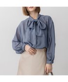 【23区/NIJYUSANKU】の【洗える】シアービエラ ボウタイ ブラウス ダルブルー系|ID:prp329100004637539