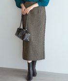 【23区/NIJYUSANKU】の【GLOW10月号掲載/洗える】ツイーディーカラーミックス Iライン スカート ブラウンチェック|ID: prp329100004637543 ipo3291000000033609554