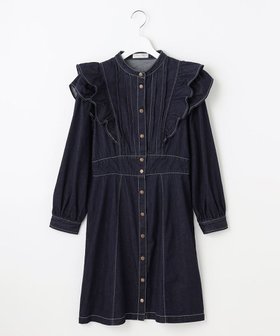 【フェルゥ/Feroux】の【先行予約・洗える】デニムミディ ワンピース 人気、トレンドファッション・服の通販 founy(ファニー) ファッション Fashion レディースファッション Fashion for Women ワンピース Dresses デニム Denim, Jeans Material トレンド Trend, Trending Now バランス Balance, Style Balance フリル Frill, Ruffle フロント Front, Front Design ロング Long, Long-Length 洗える Machine Washable A/W・秋冬 Autumn/Winter |ID:prp329100004637545