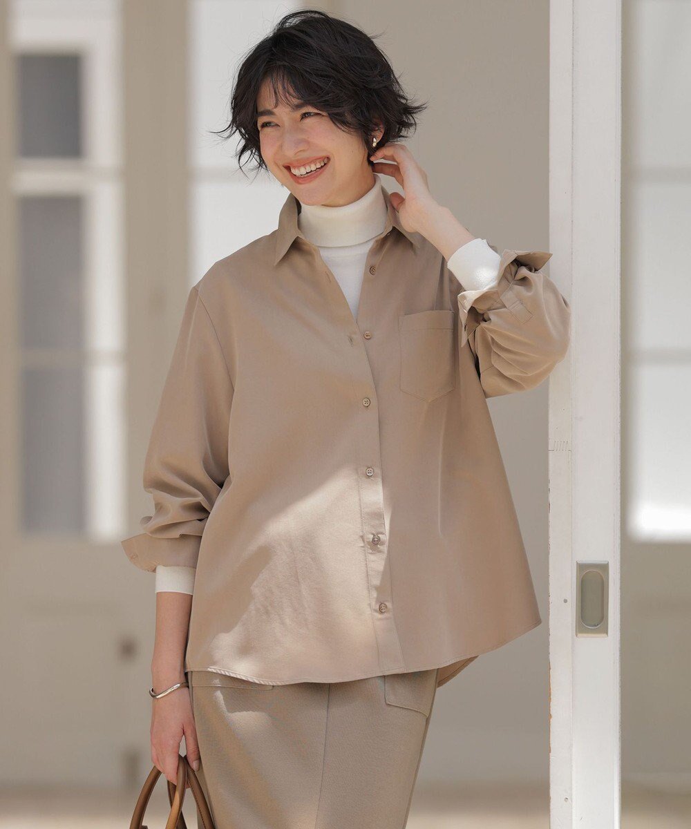 【ジェイ プレス/J.PRESS】のピーチポプリン シャツ 人気、トレンドファッション・服の通販 founy(ファニー) 　ファッション　Fashion　レディースファッション　Fashion for Women　トップス・カットソー　Cut & Sew Tops　シャツ・ブラウス・オフィスカジュアル　Elegant Blouses & Button-Ups　おすすめ　Recommended / Our Picks　セットアップ　Set-Up, Coordinated Outfit　ドレープ　Drape, Draping Fabric　バランス　Balance, Style Balance　ピーチ　Peach, Soft Touch　フォルム　Silhouette, Form　リラックス　Relax, Relaxed Fit　秋　Autumn　A/W・秋冬　Autumn/Winter　 other-1|ID: prp329100004637620 ipo3291000000033819801