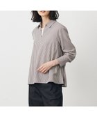 【ジェイ プレス/J.PRESS】のサイロチェック スキッパー ブラウス アイボリー×ネイビー×ピンク系|ID: prp329100004637626 ipo3291000000033420680