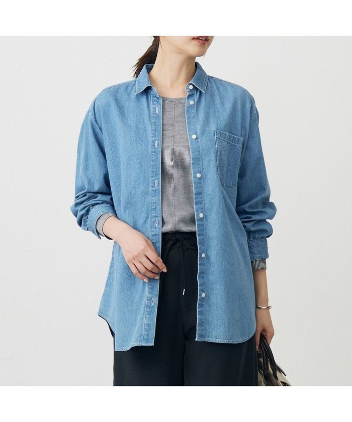 【ジェイ プレス/J.PRESS】のデニム シャツ インテリア・キッズ・メンズ・レディースファッション・服の通販 founy(ファニー) https://founy.com/ ファッション Fashion レディースファッション Fashion for Women トップス・カットソー Cut & Sew Tops シャツ・ブラウス・オフィスカジュアル Elegant Blouses & Button-Ups インディゴ Indigo Denim インナー Innerwear デニム Denim, Jeans Material ベーシック Basic, Essential 夏 Summer S/S・春夏 SS, Spring/Summer, Warm Season A/W・秋冬 Autumn/Winter 羽織 Haori, Light Jacket |ID: prp329100004637627 ipo3291000000033420686