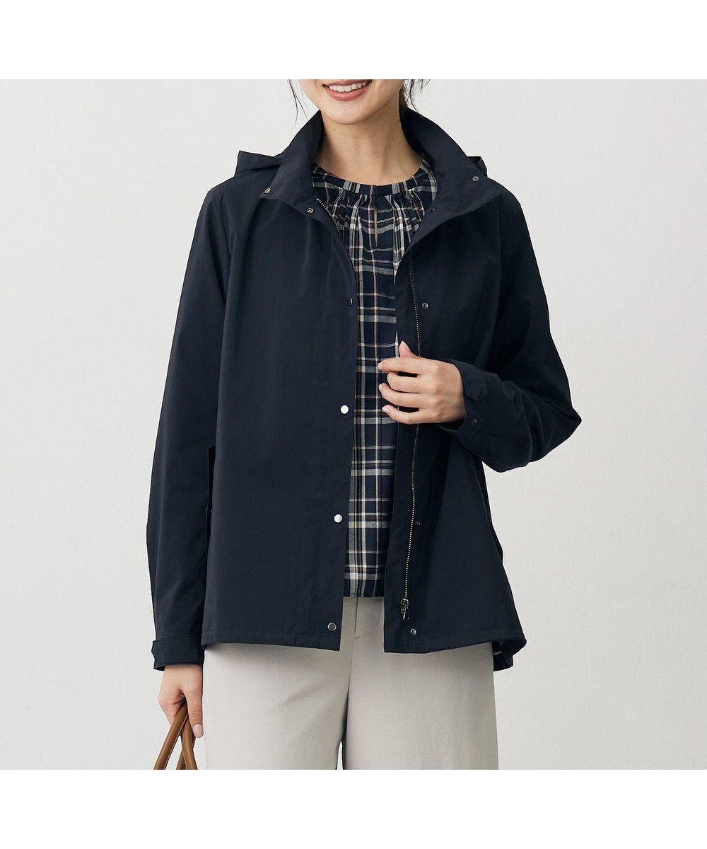 【ジェイ プレス/J.PRESS】の【洗える】ARTIROSA フーデット コート インテリア・キッズ・メンズ・レディースファッション・服の通販 founy(ファニー) 　ファッション　Fashion　レディースファッション　Fashion for Women　アウター　Coat / Outerwear Collection　コート・ロングコート・ピーコート　Long Coats, Peacoats & More　レディースジャケット・軽アウター　Jackets　ヴィンテージ　Vintage Style　洗える　Machine Washable　ジャケット　Jacket, Outerwear　タフタ　Taffeta, Structured Fabric　ドット　Polka Dot, Dot Pattern　なめらか　Smooth, Silky Texture　A/W・秋冬　Autumn/Winter　ネイビー系|ID: prp329100004637628 ipo3291000000033420694