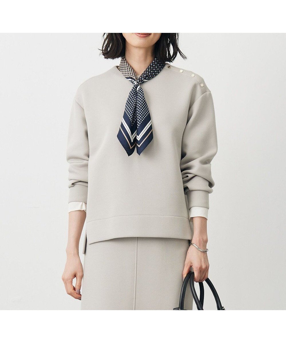 【ジェイ プレス/J.PRESS】のダンボールジャージー プルオーバー インテリア・キッズ・メンズ・レディースファッション・服の通販 founy(ファニー) 　ファッション　Fashion　レディースファッション　Fashion for Women　トップス・カットソー　Cut & Sew Tops　シャツ・ブラウス・オフィスカジュアル　Elegant Blouses & Button-Ups　ロングTシャツ・Tシャツ　Longline T-Shirts & Tees　カジュアルプルオーバー・ニットトップス　Pullovers & Knit Tops / Casual Pullovers　カットソー・ベーシックTシャツ　Cut-and-Sewn Tops / Stretch Tees & Basics　オレンジ　Orange　カットソー　Cut and Sewn Top　バランス　Balance, Style Balance　メタル　Metal, Metal Parts　A/W・秋冬　Autumn/Winter　エレガント 上品　Elegant　グレージュ系|ID: prp329100004637636 ipo3291000000033420774