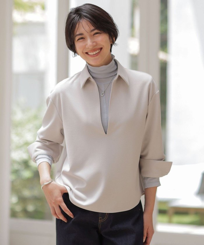 【ジェイ プレス/J.PRESS】のジョーゼットダンボール スキッパー カットソー インテリア・キッズ・メンズ・レディースファッション・服の通販 founy(ファニー) https://founy.com/ ファッション Fashion レディースファッション Fashion for Women トップス・カットソー Cut & Sew Tops シャツ・ブラウス・オフィスカジュアル Elegant Blouses & Button-Ups ロングTシャツ・Tシャツ Longline T-Shirts & Tees カットソー・ベーシックTシャツ Cut-and-Sewn Tops / Stretch Tees & Basics インナー Innerwear カットソー Cut and Sewn Top キャミソール Camisole, Spaghetti Strap Top コンパクト Compact, Small Size ジョーゼット Georgette, Semi-Sheer Fabric スキッパー Skipper, Open Collar タートルネック Turtleneck, High Neck ノースリーブ Sleeveless, No-Sleeve フランス France, French エレガント 上品 Elegant A/W・秋冬 Autumn/Winter |ID: prp329100004637641 ipo3291000000033819828