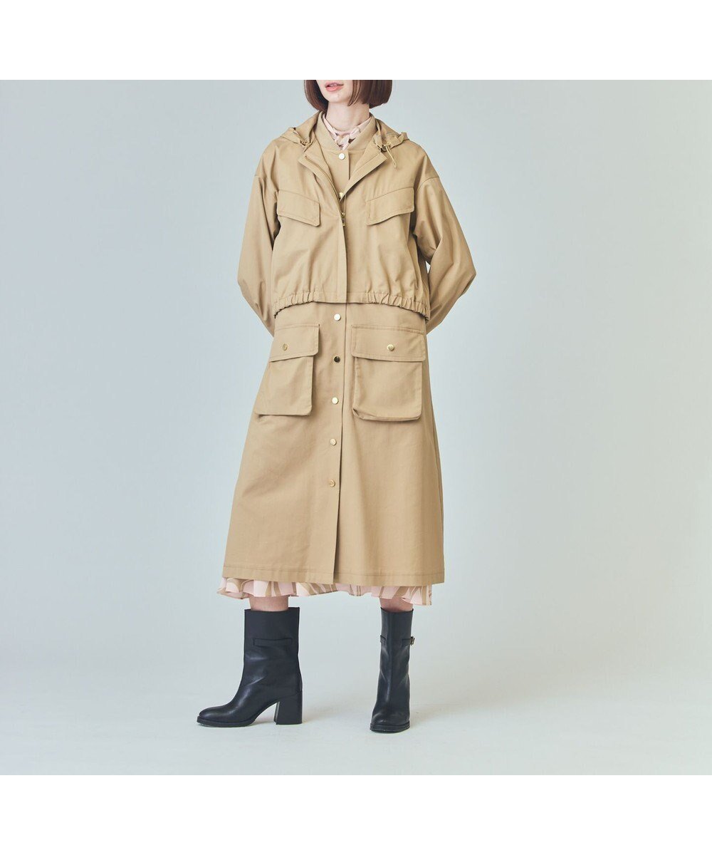 【グレース コンチネンタル/GRACE CONTINENTAL】のミリタリー3WAYコート インテリア・キッズ・メンズ・レディースファッション・服の通販 founy(ファニー) 　ファッション　Fashion　レディースファッション　Fashion for Women　アウター　Coat / Outerwear Collection　コート・ロングコート・ピーコート　Long Coats, Peacoats & More　レディースジャケット・軽アウター　Jackets　モッズコート・ミリタリー風アウター　Mods & Field Coats　春　Spring　ショート　Short, Short Length　ジャケット　Jacket, Outerwear　ドレス　Dress, One-Piece　ブルゾン　Blouson, Bomber Jacket　ポケット　Pocket, Pocket Detail　マニッシュ　Mannish, Boyish　ミリタリー　Military, Army Style　モッズコート　Mods Coat, Military Parka　S/S・春夏　SS, Spring/Summer, Warm Season　おすすめ　Recommended / Our Picks　夏　Summer　ベージュ|ID: prp329100004638351 ipo3291000000033429337