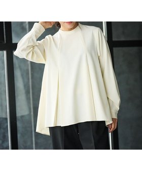【ハッシュニュアンス/#Newans】の〈亀恭子さんコラボ〉パネルタックAラインブラウス 人気、トレンドファッション・服の通販 founy(ファニー) ファッション Fashion レディースファッション Fashion for Women トップス・カットソー Cut & Sew Tops シャツ・ブラウス・オフィスカジュアル Elegant Blouses & Button-Ups インナー Innerwear コラボ Collaboration, Collab シンプル Simple, Minimal ジャケット Jacket, Outerwear ストレッチ Stretch, Stretchy Fabric ハイネック High Neck, Mock Neck エレガント 上品 Elegant 夏 Summer 春 Spring S/S・春夏 SS, Spring/Summer, Warm Season |ID:prp329100004638361