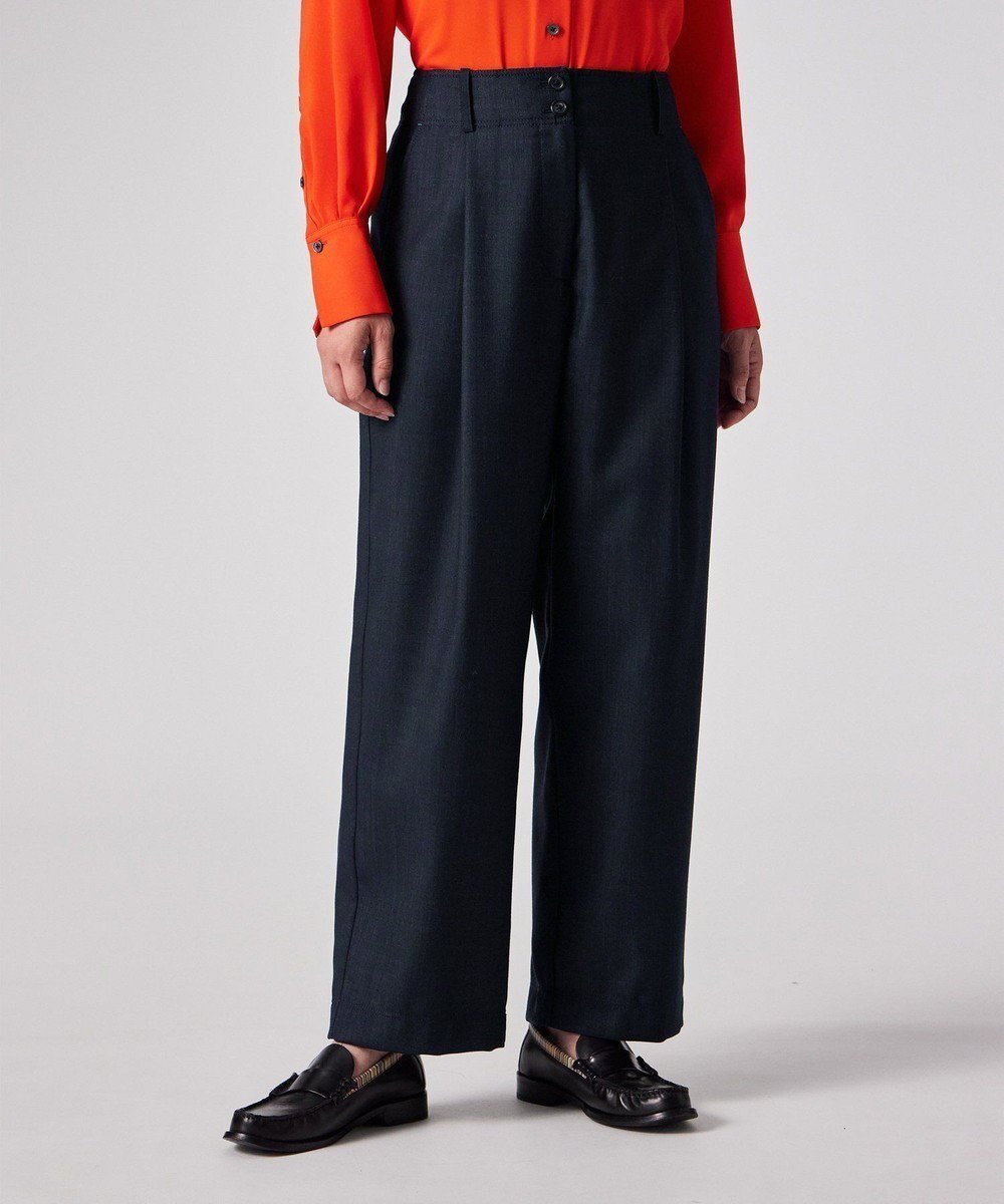 【ポール スミス/Paul Smith】のデニム ライク ウール パンツ インテリア・キッズ・メンズ・レディースファッション・服の通販 founy(ファニー) 　ファッション　Fashion　レディースファッション　Fashion for Women　パンツ　Pants & Trousers　おすすめ　Recommended / Our Picks　エレガント 上品　Elegant　セットアップ　Set-Up, Coordinated Outfit　デニム　Denim, Jeans Material　フロント　Front, Front Design　ポケット　Pocket, Pocket Detail　リラックス　Relax, Relaxed Fit　ワイド　Wide, Wide Fit　夏　Summer　S/S・春夏　SS, Spring/Summer, Warm Season　A/W・秋冬　Autumn/Winter　ネイビー|ID: prp329100004638513 ipo3291000000033819710