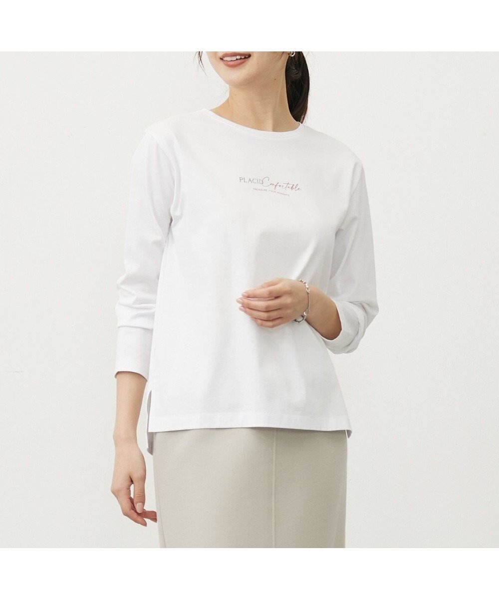 【ジェイ プレス/J.PRESS】のロゴ Tシャツ 人気、トレンドファッション・服の通販 founy(ファニー) 　ファッション　Fashion　レディースファッション　Fashion for Women　トップス・カットソー　Cut & Sew Tops　シャツ・ブラウス・オフィスカジュアル　Elegant Blouses & Button-Ups　ロングTシャツ・Tシャツ　Longline T-Shirts & Tees　カットソー・ベーシックTシャツ　Cut-and-Sewn Tops / Stretch Tees & Basics　なめらか　Smooth, Silky Texture　インナー　Innerwear　カットソー　Cut and Sewn Top　シルケット　Silket, Silky Cotton　フロント　Front, Front Design　プリント　Print, Printed Pattern　エレガント 上品　Elegant　夏　Summer　S/S・春夏　SS, Spring/Summer, Warm Season　A/W・秋冬　Autumn/Winter　 other-1|ID: prp329100004638565 ipo3291000000033432395