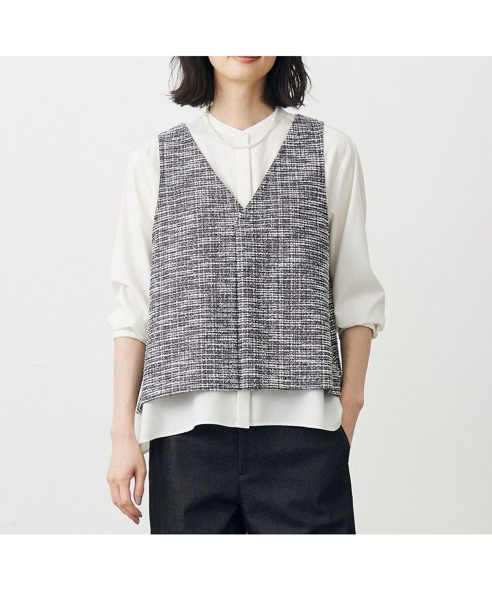 【ジェイ プレス/J.PRESS】の【WEB限定・洗える】ラメツイード ビスチェ 人気、トレンドファッション・服の通販 founy(ファニー) 　ファッション　Fashion　レディースファッション　Fashion for Women　トップス・カットソー　Cut & Sew Tops　シャツ・ブラウス・オフィスカジュアル　Elegant Blouses & Button-Ups　ロングTシャツ・Tシャツ　Longline T-Shirts & Tees　カットソー・ベーシックTシャツ　Cut-and-Sewn Tops / Stretch Tees & Basics　ビスチェ　Bustiers & Corset Tops / Layered Bustier Style　インナー　Innerwear　カットソー　Cut and Sewn Top　シンプル　Simple, Minimal　タートルネック　Turtleneck, High Neck　ツイード　Twill, Twill Weave　ビスチェ　Bustier, Corset Top　ベスト　Vest, Waistcoat　ロング　Long, Long-Length　夏　Summer　S/S・春夏　SS, Spring/Summer, Warm Season　洗える　Machine Washable　A/W・秋冬　Autumn/Winter　 other-1|ID: prp329100004638566 ipo3291000000033432409