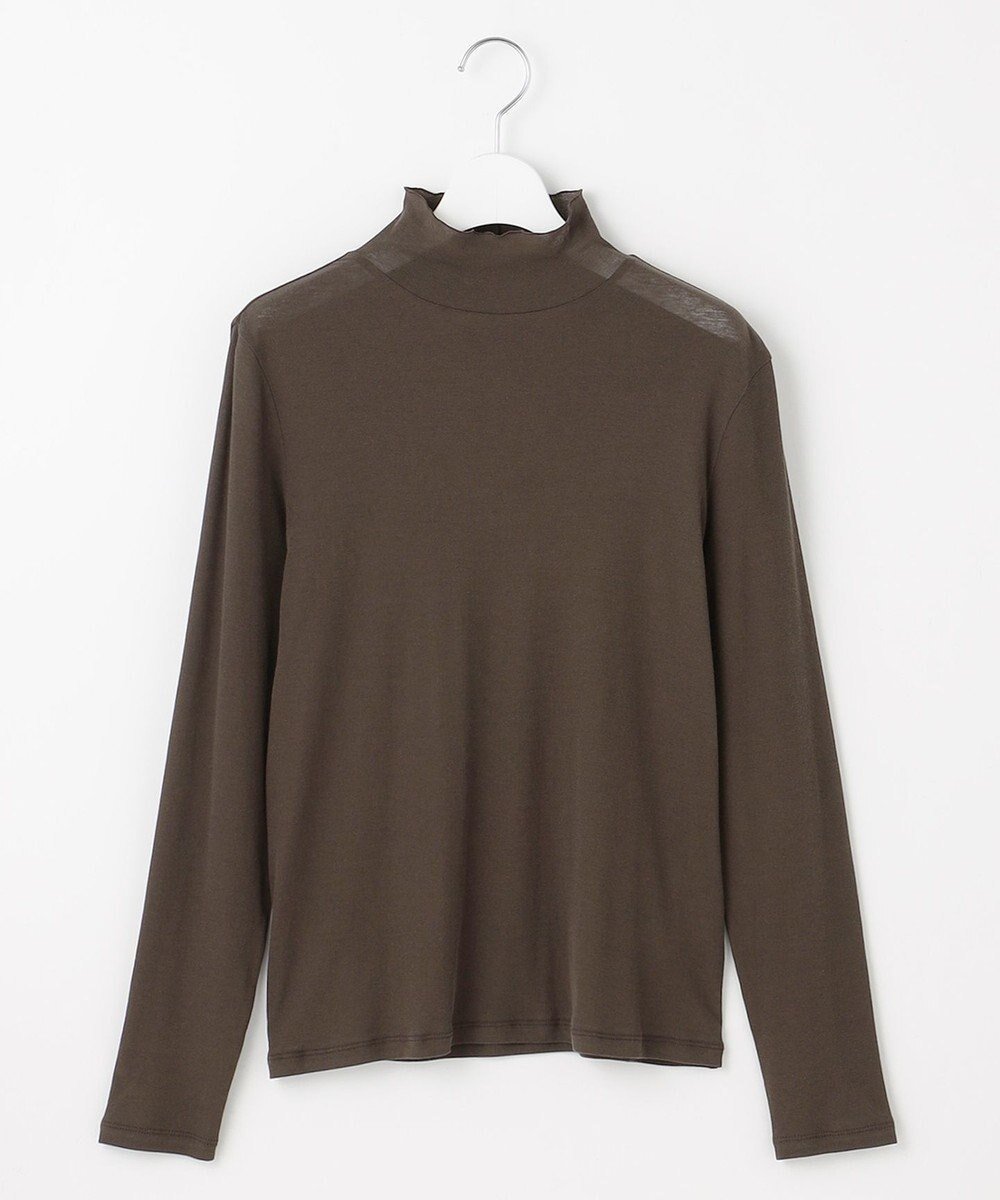 【ジェイ プレス/J.PRESS】の【WEB限定】シアーストレッチフライス メローネック シアー カットソー インテリア・キッズ・メンズ・レディースファッション・服の通販 founy(ファニー) 　ファッション　Fashion　レディースファッション　Fashion for Women　トップス・カットソー　Cut & Sew Tops　シャツ・ブラウス・オフィスカジュアル　Elegant Blouses & Button-Ups　ロングTシャツ・Tシャツ　Longline T-Shirts & Tees　カットソー・ベーシックTシャツ　Cut-and-Sewn Tops / Stretch Tees & Basics　カットソー　Cut and Sewn Top　シアー　Sheer, See-Through　夏　Summer　日本製　Made In Japan　S/S・春夏　SS, Spring/Summer, Warm Season　A/W・秋冬　Autumn/Winter　【WEB限定】ダークブラウン系|ID: prp329100004638567 ipo3291000000033432426