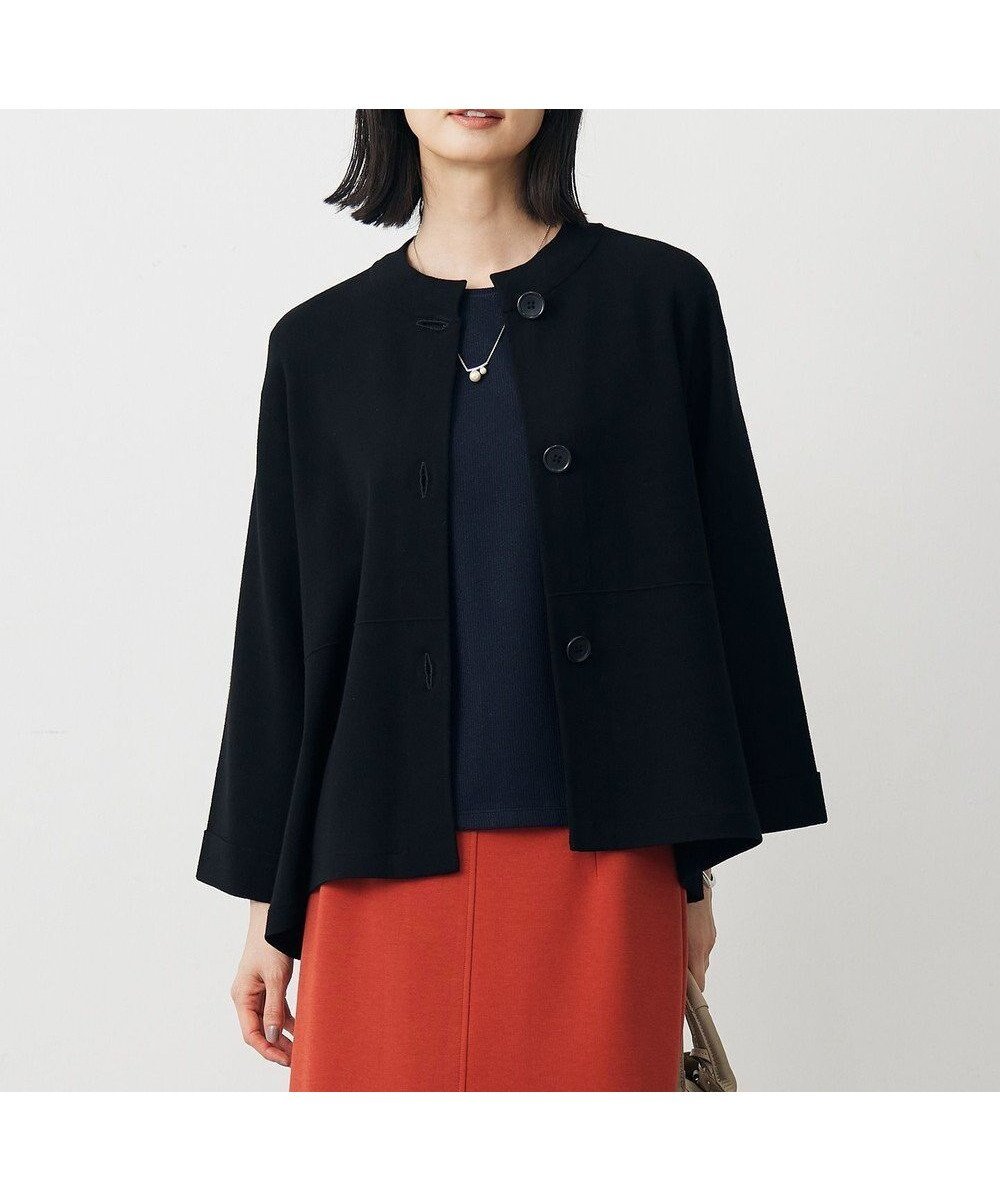 【ジェイ プレス/J.PRESS】のVIGODA ニット ジャケット インテリア・キッズ・メンズ・レディースファッション・服の通販 founy(ファニー) 　ファッション　Fashion　レディースファッション　Fashion for Women　アウター　Coat / Outerwear Collection　レディースジャケット・軽アウター　Jackets　ジャケット　Jacket, Outerwear　ストレッチ　Stretch, Stretchy Fabric　セーター　Sweater, Knitwear　ツイスト　Tweed, Tweed Fabric　ミラノリブ　Milano Rib, Milano Stitch　切替　Switching, Contrast Panel　秋　Autumn　A/W・秋冬　Autumn/Winter　ブラック系|ID: prp329100004638569 ipo3291000000033432439