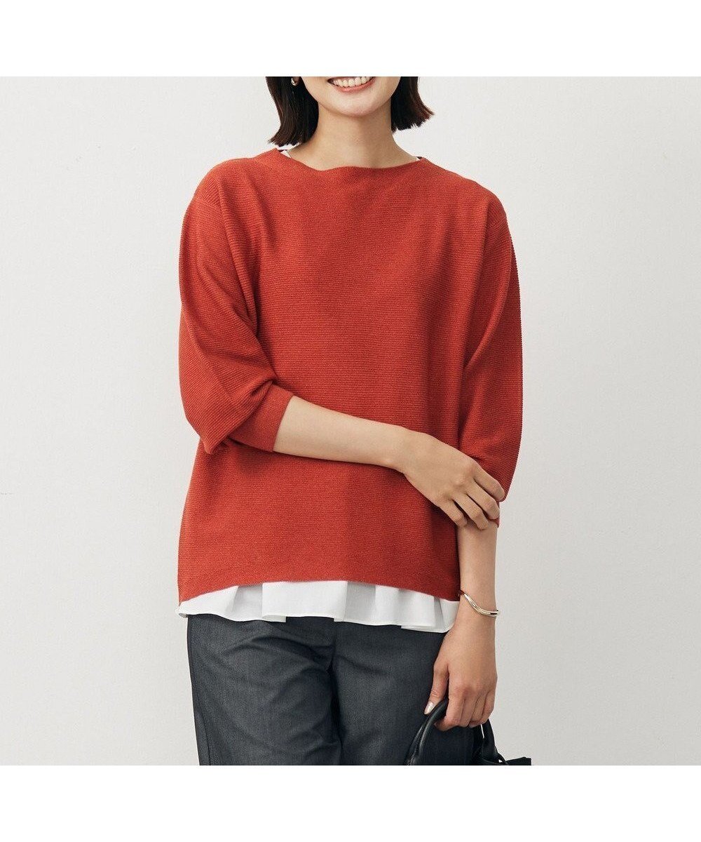 【ジェイ プレス/J.PRESS】のLINKS LINKS ニット インテリア・キッズ・メンズ・レディースファッション・服の通販 founy(ファニー) 　ファッション　Fashion　レディースファッション　Fashion for Women　トップス・カットソー　Cut & Sew Tops　ニット　Knit Tops & Sweaters　シンプル　Simple, Minimal　セーター　Sweater, Knitwear　エレガント 上品　Elegant　A/W・秋冬　Autumn/Winter　オレンジ系|ID: prp329100004638572 ipo3291000000033432451