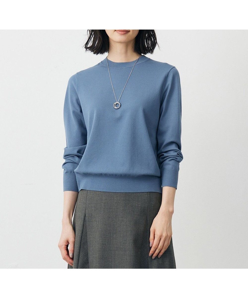【ジェイ プレス/J.PRESS】の【WEB限定】PRINCE クルーネック ニット インテリア・キッズ・メンズ・レディースファッション・服の通販 founy(ファニー) 　ファッション　Fashion　レディースファッション　Fashion for Women　トップス・カットソー　Cut & Sew Tops　ニット　Knit Tops & Sweaters　イエロー　Yellow　秋　Autumn　シンプル　Simple, Minimal　ストレッチ　Stretch, Stretchy Fabric　セーター　Sweater, Knitwear　定番　Standard, Basic Item　なめらか　Smooth, Silky Texture　ベーシック　Basic, Essential　A/W・秋冬　Autumn/Winter　【WEB限定】ブルー系|ID: prp329100004638576 ipo3291000000033432549