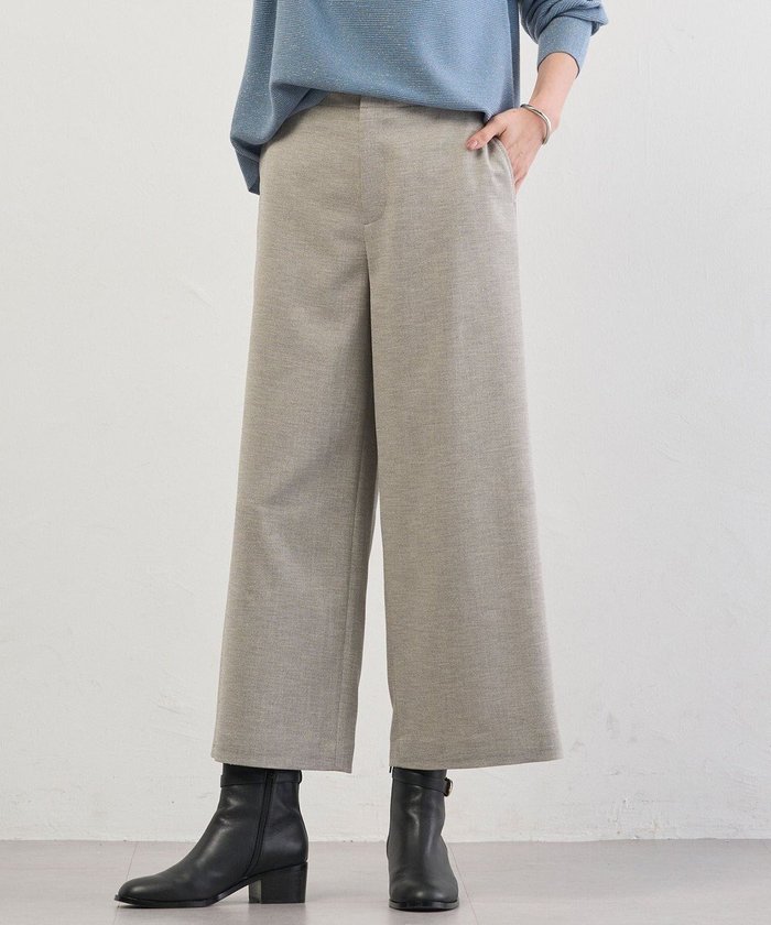 【ジェイ プレス/J.PRESS】のShineシャンブレーツイル クロップド パンツ インテリア・キッズ・メンズ・レディースファッション・服の通販 founy(ファニー) https://founy.com/ ファッション Fashion レディースファッション Fashion for Women パンツ Pants & Trousers くるぶし Ankle-Length カッティング Cutting Detail クロップド Cropped, Short Length シャンブレー Chambray, Denim-Like Fabric フロント Front, Front Design ワイド Wide, Wide Fit 秋 Autumn A/W・秋冬 Autumn/Winter |ID: prp329100004638585 ipo3291000000034809637