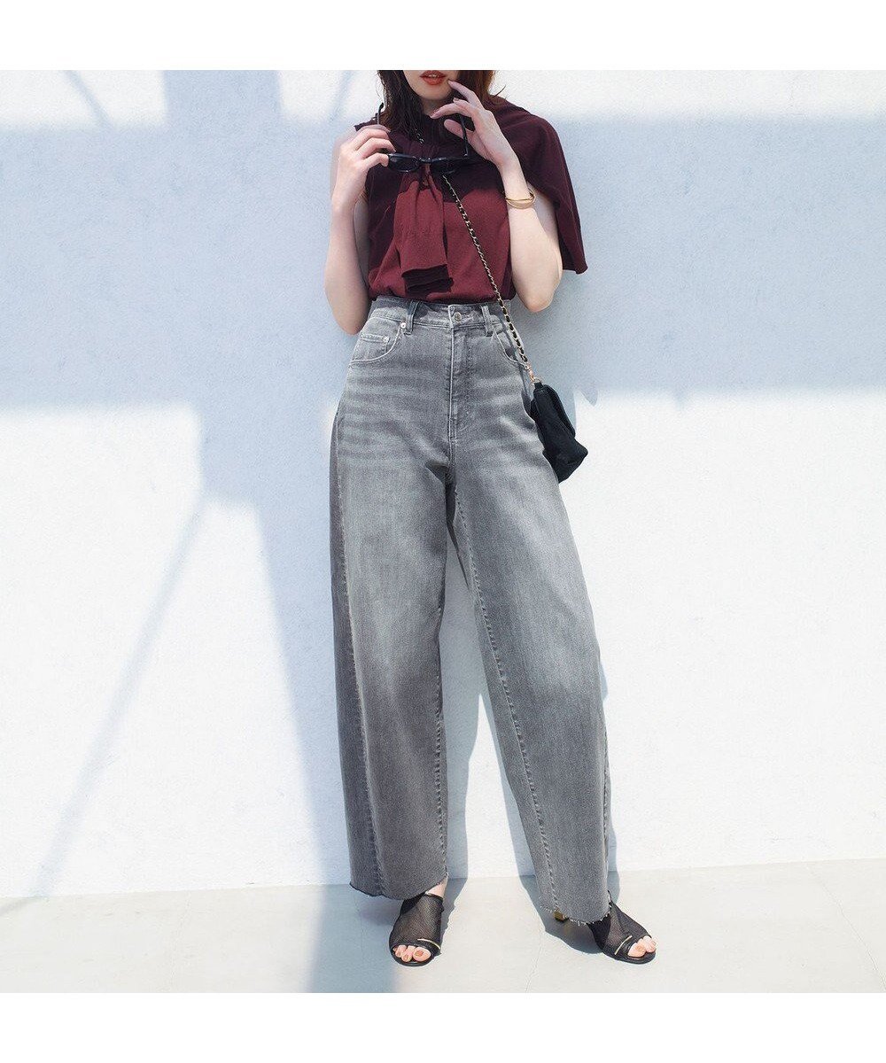 【アンフィーロ 自由区/UNFILO】の【UNFILO DENIM】撥水 バレルレッグデニム 人気、トレンドファッション・服の通販 founy(ファニー) 　ファッション　Fashion　レディースファッション　Fashion for Women　パンツ　Pants & Trousers　デニムパンツ・ジーンズ・美脚デニム　Denim Jeans & Pants　ウォッシュ　Washed Finish　軽量　Lightweight, Ultra Light　ショート　Short, Short Length　ストレッチ　Stretch, Stretchy Fabric　デニム　Denim, Jeans Material　フォルム　Silhouette, Form　A/W・秋冬　Autumn/Winter　S/S・春夏　SS, Spring/Summer, Warm Season　おすすめ　Recommended / Our Picks　夏　Summer　 other-1|ID: prp329100004638593 ipo3291000000033540289