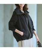 【23区/NIJYUSANKU】の【撥水加工】ソフトメモリータフタ スタンドネック ブルゾン ブラック系|ID:prp329100004638595
