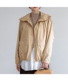 【23区/NIJYUSANKU】の【撥水加工】ソフトメモリータフタ スタンドネック ブルゾン ベージュ系|ID:prp329100004638595