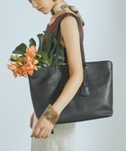 【トプカピ/TOPKAPI】の【TREASURE TOPKAPI】フロントステッチ レザーA4トートバッグ ブラック|ID: prp329100004639267 ipo3291000000034347996