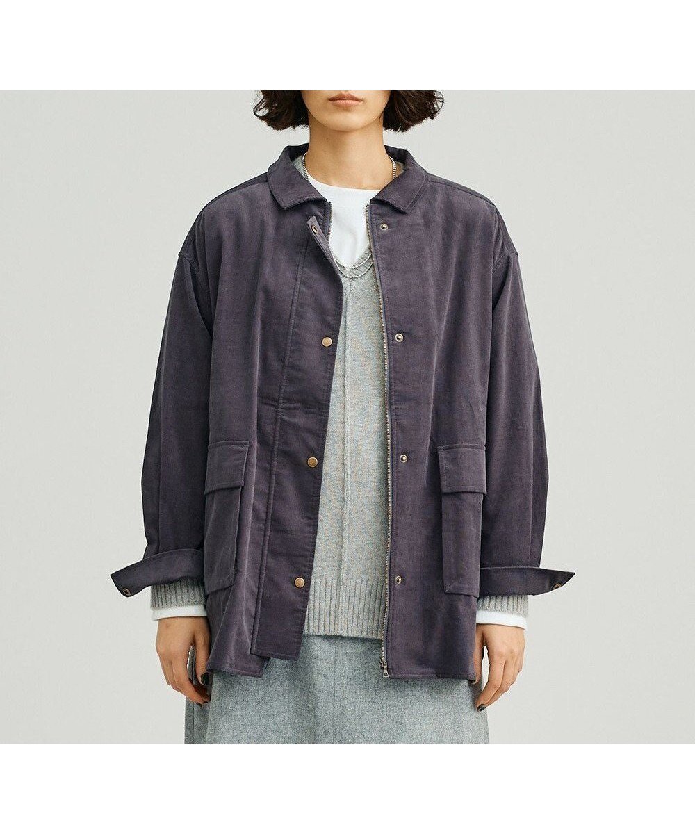 【ジェイプレスヨークストリート/J.PRESS YORK STREET】の【WOMEN】コーデュロイ シャツブルゾン インテリア・キッズ・メンズ・レディースファッション・服の通販 founy(ファニー) 　ファッション　Fashion　レディースファッション　Fashion for Women　アウター　Coat / Outerwear Collection　レディースジャケット・軽アウター　Jackets　ブルゾンジャケット・スポーティアウター　Blouson Jackets　カーディガン　Cardigan, Knitwear　コーデュロイ　Corduroy, Cord Fabric　ジップ　Zip, Zipper　ジャケット　Jacket, Outerwear　ブルゾン　Blouson, Bomber Jacket　ポケット　Pocket, Pocket Detail　A/W・秋冬　Autumn/Winter　グレー系|ID: prp329100004639289 ipo3291000000033667312