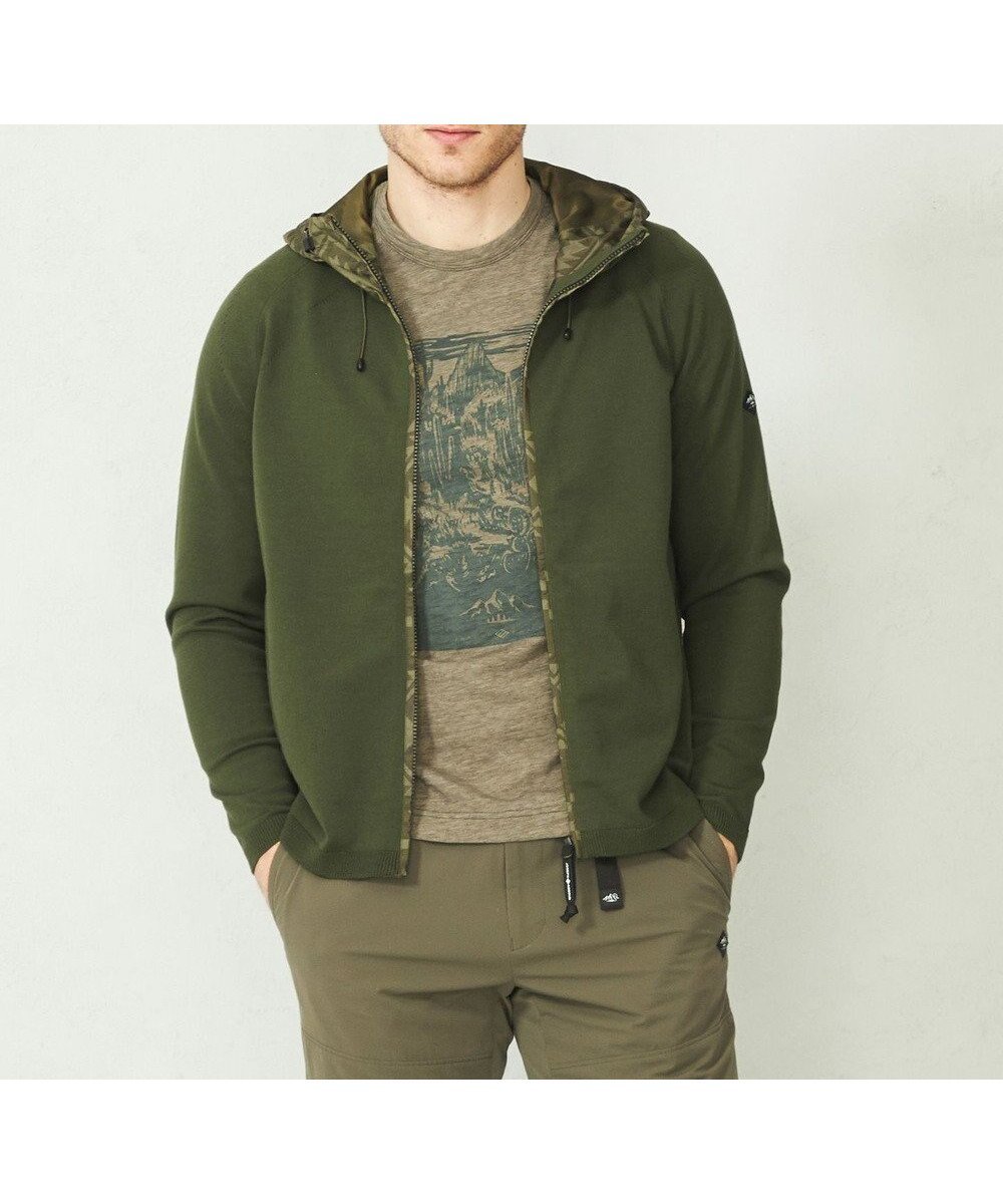 【ジョセフ アブード マウンテン/JOSEPH ABBOUD MOUNTAIN】の【UNISEX】高機能 アウトドアニットパーカー インテリア・キッズ・メンズ・レディースファッション・服の通販 founy(ファニー) 　ファッション　Fashion　レディースファッション　Fashion for Women　トップス・カットソー　Cut & Sew Tops　ニット　Knit Tops & Sweaters　レディースパーカー・カジュアルフーディー　Casual Hoodies & Sweatshirts　アウトドア　Outdoor Clothing　春　Spring　吸水　Absorbent, Quick-Dry　ストレッチ　Stretch, Stretchy Fabric　パーカー　Hoodie, Parka　プリント　Print, Printed Pattern　ユニセックス　Unisex, Genderless　リップ　Lip, Lip Motif　S/S・春夏　SS, Spring/Summer, Warm Season　夏　Summer　オリーブ系|ID: prp329100004639292 ipo3291000000034685474