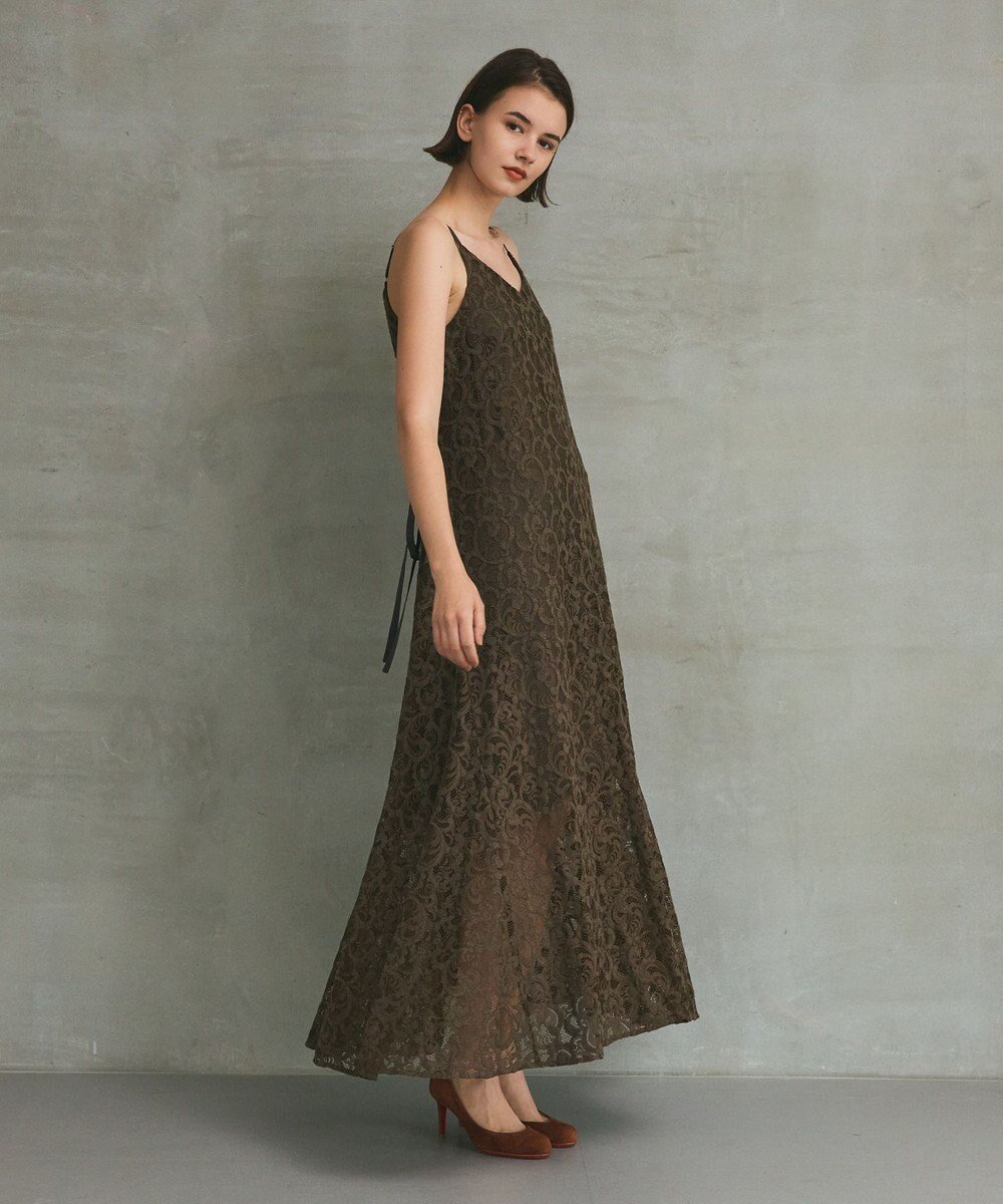 【グレース コンチネンタル/GRACE CONTINENTAL】のレースキャミドレス インテリア・キッズ・メンズ・レディースファッション・服の通販 founy(ファニー) ファッション Fashion レディースファッション Fashion for Women ワンピース Dresses フォーマル・パーティードレス・結婚式用ドレス Elegant & Casual Dresses リボン Ribbon, Bow レース Lace, Lace Fabric 夏 Summer 春 Spring S/S・春夏 SS, Spring/Summer, Warm Season ブラウン|ID: prp329100004639344 ipo3291000000033442101