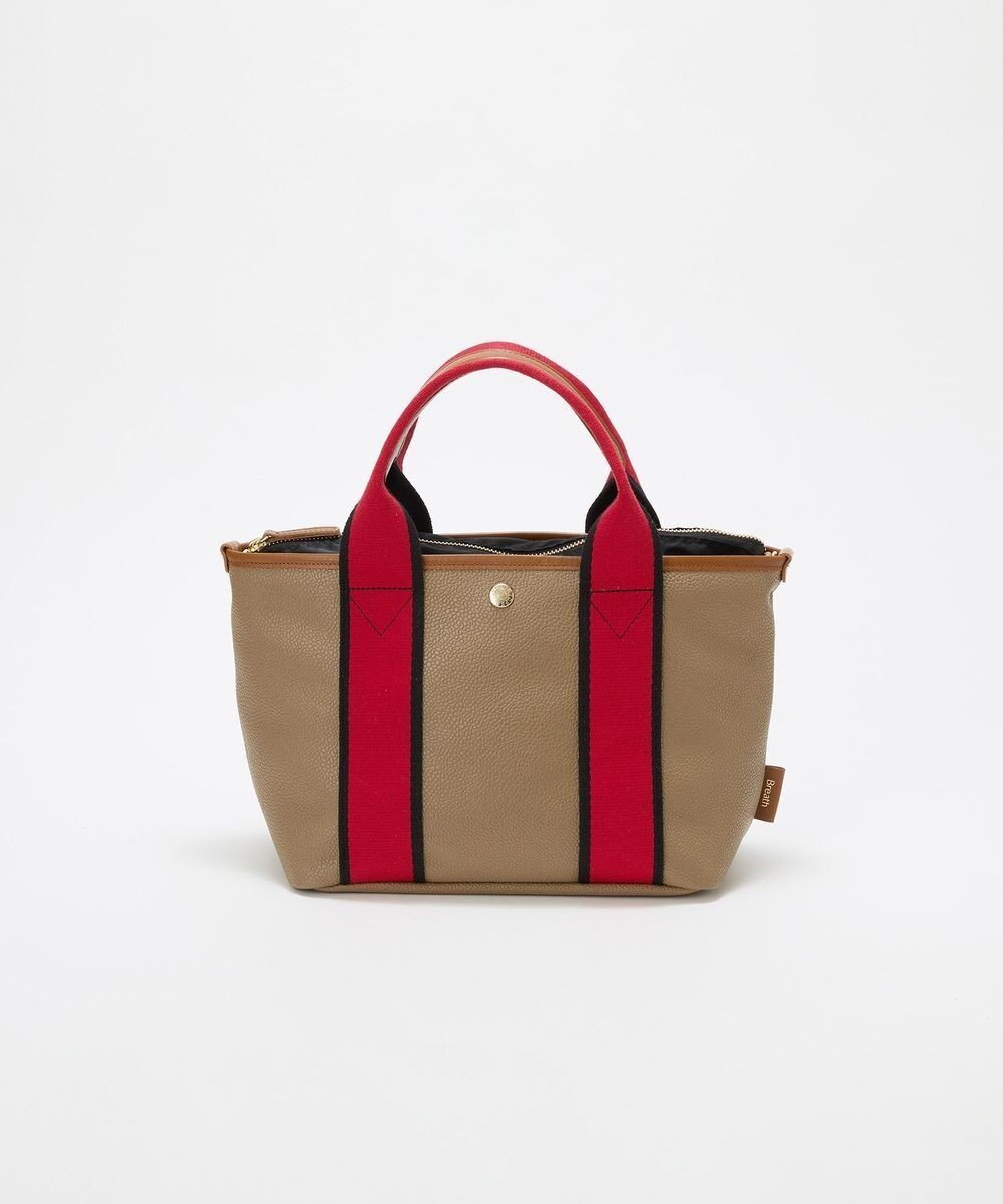 【トプカピ/TOPKAPI】の【Breath TOPKAPI】SCOTCH GRAIN スコッチグレイン シンプル トートバッグ インテリア・キッズ・メンズ・レディースファッション・服の通販 founy(ファニー) 　ファッション　Fashion　レディースファッション　Fashion for Women　バッグ　Bags　シンプル　Simple, Minimal　トリミング　Trimming, Decorative Edge　人気　Popular, Best Seller　ポケット　Pocket, Pocket Detail　メタル　Metal, Metal Parts　レッド|ID: prp329100004639381 ipo3291000000035839879