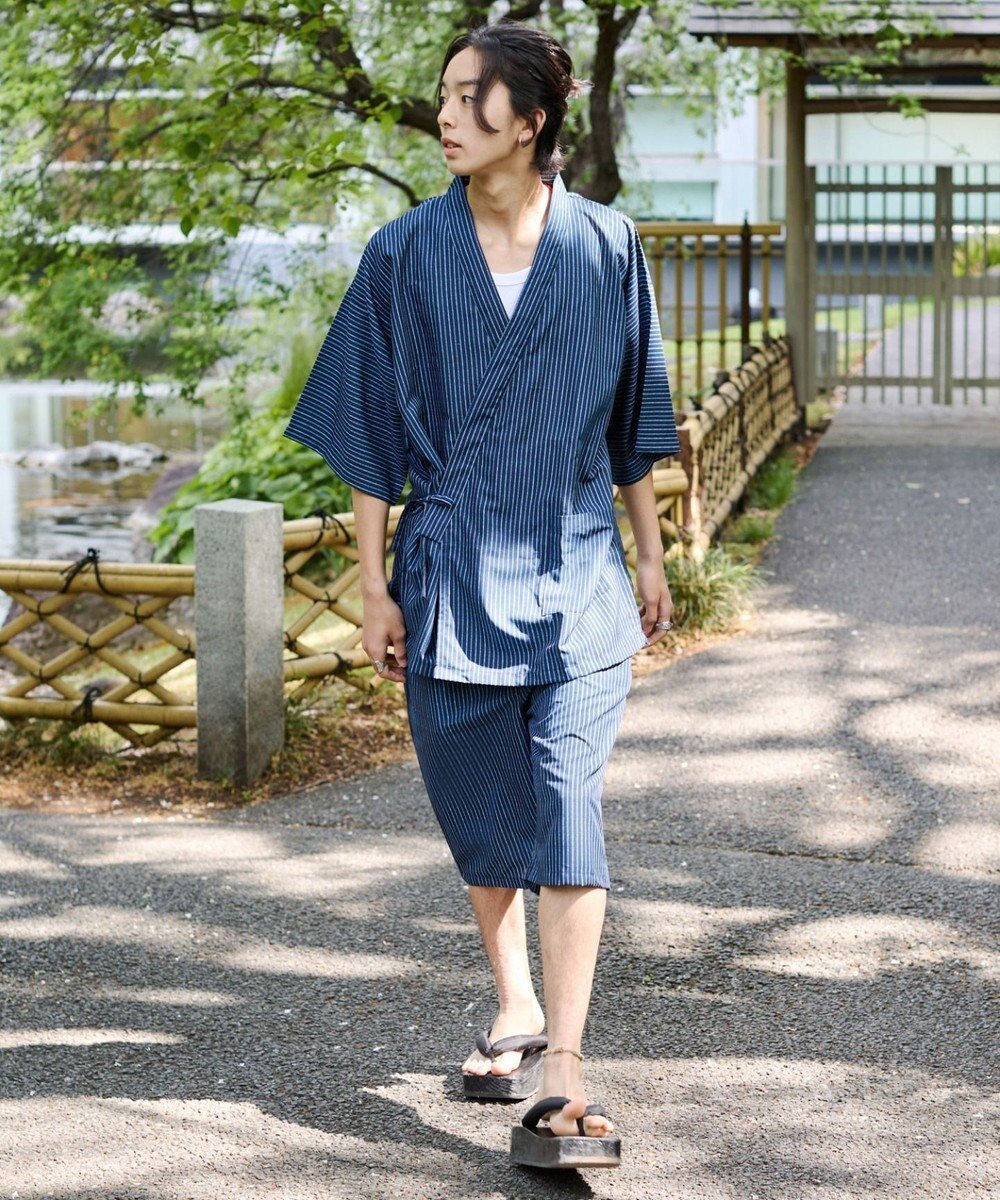 【ウィゴー/WEGO / KIDS】の【3点セット】甚平 インテリア・キッズ・メンズ・レディースファッション・服の通販 founy(ファニー) 　ファッション　Fashion　キッズファッション　Fashion for Kids　グラフィック　Graphic, Graphic Design　シンプル　Simple, Minimal　ストライプ　Stripe, Striped Pattern　スマホ　Smartphone, Mobile Device　プリント　Print, Printed Pattern　再入荷　Restock / Back in Stock　半袖　Short Sleeve, Half Sleeve　夏　Summer　定番　Standard, Basic Item　巾着　Drawstring Bag, Kinchaku　春　Spring　S/S・春夏　SS, Spring/Summer, Warm Season　水着　Swimsuit, Swimwear　柄2|ID: prp329100004640230 ipo3291000000033451004