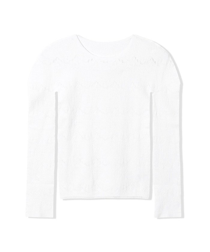 【チャコット/Chacott】の【ノーソーイングニット】ノーソーイングクルーネックトップ インテリア・キッズ・メンズ・レディースファッション・服の通販 founy(ファニー) https://founy.com/ ファッション Fashion レディースファッション Fashion for Women トップス・カットソー Cut & Sew Tops ニット Knit Tops & Sweaters シアー Sheer, See-Through シンプル Simple, Minimal スカラップ Scallop, Scalloped Edge ストレッチ Stretch, Stretchy Fabric デコルテ Décolleté, Neckline 長袖 Long Sleeve, Full Sleeve バランス Balance, Style Balance バレエ Ballet, Ballet Style フィット Fit, Slim Fit ベーシック Basic, Essential ヨガ Yoga, Yoga Wear レギンス Leggings, Stretch Pants レーシー Lacy, Lace-Like レース Lace, Lace Fabric ワーク Workwear, Utility Style おすすめ Recommended / Our Picks エレガント 上品 Elegant |ID: prp329100004640305 ipo3291000000033591386