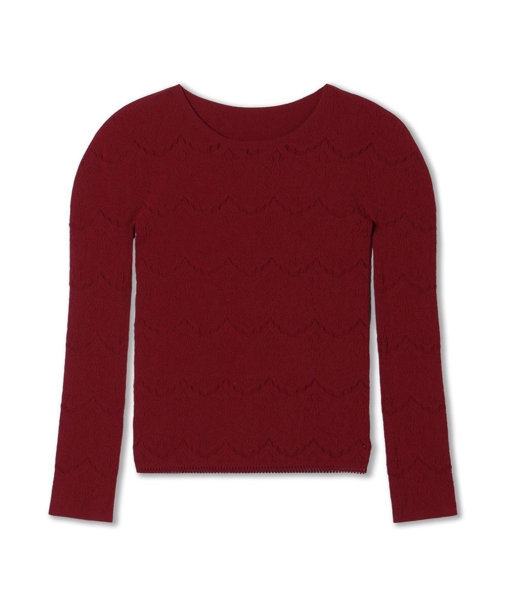 【チャコット/Chacott】の【ノーソーイングニット】ノーソーイングクルーネックトップ インテリア・キッズ・メンズ・レディースファッション・服の通販 founy(ファニー) ファッション Fashion レディースファッション Fashion for Women トップス・カットソー Cut & Sew Tops ニット Knit Tops & Sweaters シアー Sheer, See-Through シンプル Simple, Minimal スカラップ Scallop, Scalloped Edge ストレッチ Stretch, Stretchy Fabric デコルテ Décolleté, Neckline 長袖 Long Sleeve, Full Sleeve バランス Balance, Style Balance バレエ Ballet, Ballet Style フィット Fit, Slim Fit ベーシック Basic, Essential ヨガ Yoga, Yoga Wear ラベンダー Lavender レギンス Leggings, Stretch Pants レーシー Lacy, Lace-Like レース Lace, Lace Fabric ワーク Workwear, Utility Style おすすめ Recommended / Our Picks エレガント 上品 Elegant ワインレッド|ID: prp329100004640305 ipo3291000000034328275