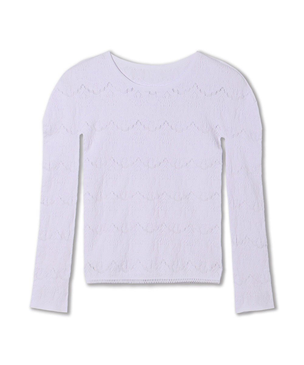 【チャコット/Chacott】の【ノーソーイングニット】ノーソーイングクルーネックトップ インテリア・キッズ・メンズ・レディースファッション・服の通販 founy(ファニー) ファッション Fashion レディースファッション Fashion for Women トップス・カットソー Cut & Sew Tops ニット Knit Tops & Sweaters シアー Sheer, See-Through シンプル Simple, Minimal スカラップ Scallop, Scalloped Edge ストレッチ Stretch, Stretchy Fabric デコルテ Décolleté, Neckline 長袖 Long Sleeve, Full Sleeve バランス Balance, Style Balance バレエ Ballet, Ballet Style フィット Fit, Slim Fit ベーシック Basic, Essential ヨガ Yoga, Yoga Wear ラベンダー Lavender レギンス Leggings, Stretch Pants レーシー Lacy, Lace-Like レース Lace, Lace Fabric ワーク Workwear, Utility Style おすすめ Recommended / Our Picks エレガント 上品 Elegant ラベンダー|ID: prp329100004640305 ipo3291000000034328278