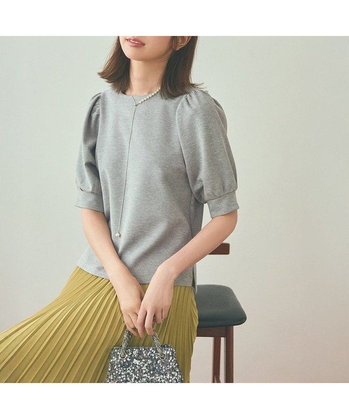 【エニィ スィス/any SiS】のシャイニーラメパフスリーブ カットソー インテリア・キッズ・メンズ・レディースファッション・服の通販 founy(ファニー) https://founy.com/ ファッション Fashion レディースファッション Fashion for Women トップス・カットソー Cut & Sew Tops シャツ・ブラウス・オフィスカジュアル Elegant Blouses & Button-Ups ロングTシャツ・Tシャツ Longline T-Shirts & Tees カットソー・ベーシックTシャツ Cut-and-Sewn Tops / Stretch Tees & Basics おすすめ Recommended / Our Picks なめらか Smooth, Silky Texture カットソー Cut and Sewn Top ギャザー Gathered, Ruffled スリット Slit, Slit Detail フレア Flare, Flared 新作・新入荷 New Arrivals / New In A/W・秋冬 Autumn/Winter |ID: prp329100004640506 ipo3291000000033456955