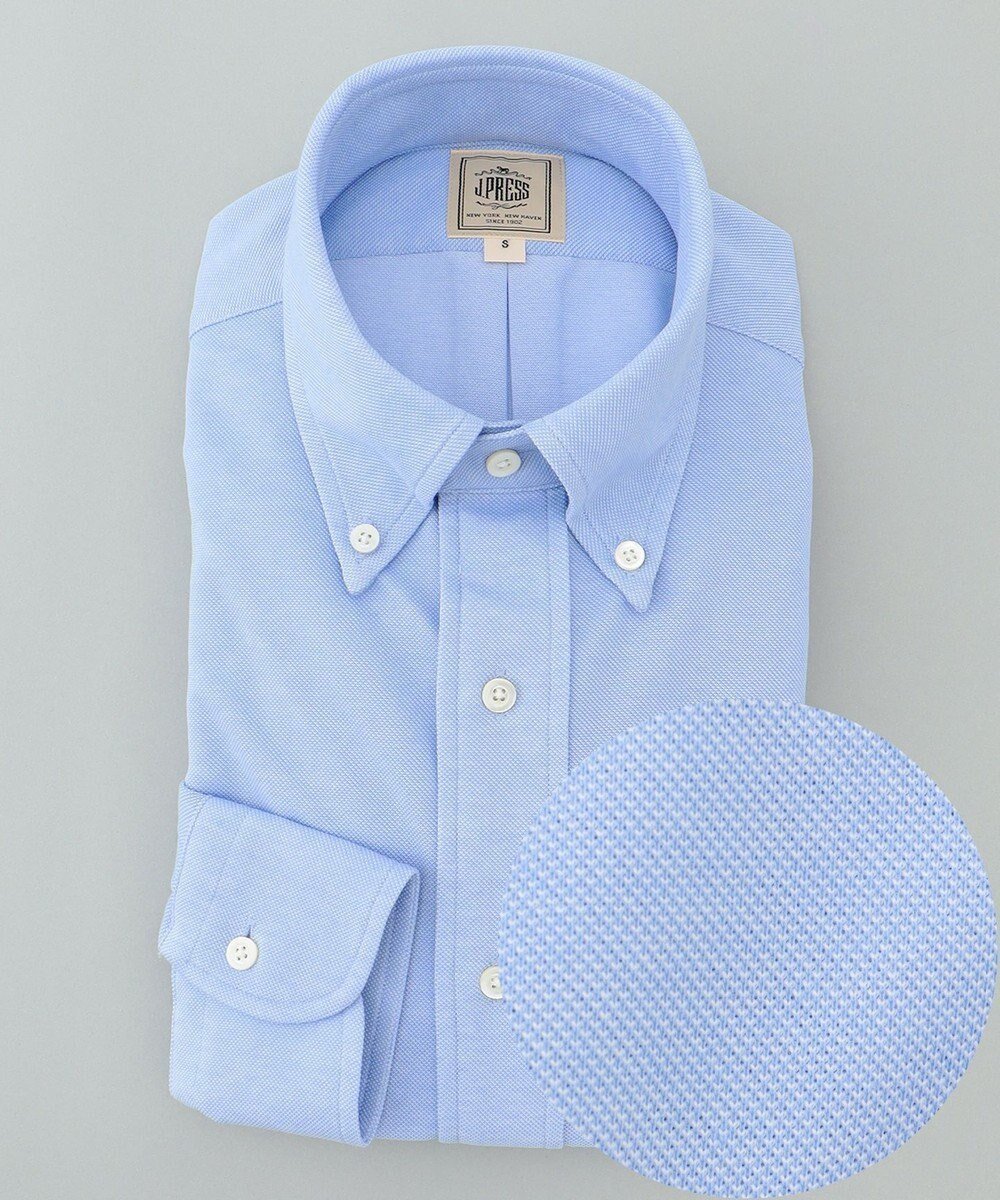 【ジェイ プレス/J.PRESS / MEN】の【夏に嬉しい高機能】TCカノコインレイ シャツ/B.D. インテリア・キッズ・メンズ・レディースファッション・服の通販 founy(ファニー) 　ファッション　Fashion　メンズファッション　Fashion for Men　トップス・カットソー　Cut & Sew Tops　メンズシャツ　Shirts　インナー　Innerwear　春　Spring　吸水　Absorbent, Quick-Dry　軽量　Lightweight, Ultra Light　サッカー　Seersucker, Summer Fabric　シンプル　Simple, Minimal　ジャケット　Jacket, Outerwear　ストレッチ　Stretch, Stretchy Fabric　ドレス　Dress, One-Piece　定番　Standard, Basic Item　バランス　Balance, Style Balance　フィット　Fit, Slim Fit　ベーシック　Basic, Essential　ポケット　Pocket, Pocket Detail　メンズ　Men's, Menswear　S/S・春夏　SS, Spring/Summer, Warm Season　再入荷　Restock / Back in Stock　夏　Summer　サックスブルー系|ID: prp329100004640960 ipo3291000000033463146