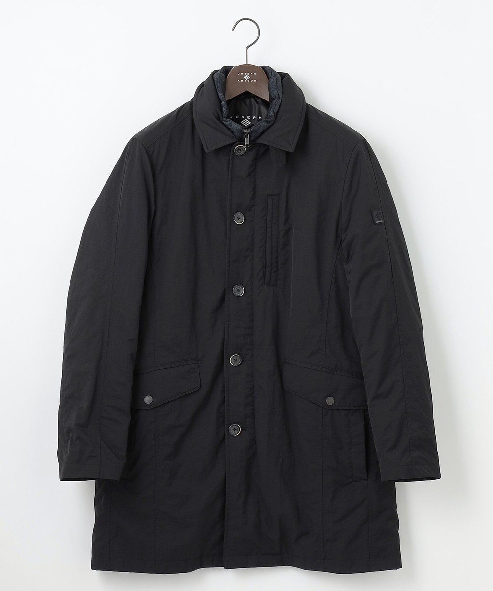 【ジョセフ アブード/JOSEPH ABBOUD / MEN】の【3WAY/撥水/INフード/ダウンライナー付】3ハイカウントツイル×パウダータフタ ダウン コート インテリア・キッズ・メンズ・レディースファッション・服の通販 founy(ファニー) 　ファッション　Fashion　メンズファッション　Fashion for Men　アウター　Men's Coats Outerwear　ダウンジャケット / 軽量ダウン　Down Jackets & Coats　軽量　Lightweight, Ultra Light　ジャケット　Jacket, Outerwear　タフタ　Taffeta, Structured Fabric　ダウン　Down, Puffer　チェック　Check, Plaid, Tartan　ツイル　Twist, Twisted Detail　パウダー　Powder, Soft Tone　パターン　Pattern, Design Print　ブルゾン　Blouson, Bomber Jacket　プリント　Print, Printed Pattern　ポケット　Pocket, Pocket Detail　ライナー　Liner, Inner Layer　A/W・秋冬　Autumn/Winter　ブラック系|ID: prp329100004640962 ipo3291000000033463182