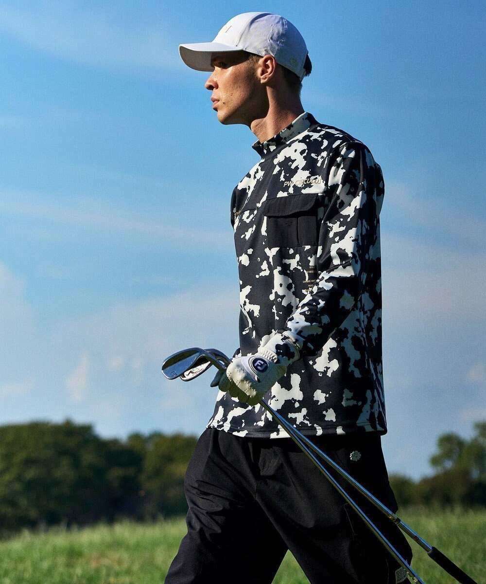 【ピーダブリュサーキュラス/PW CIRCULUS / MEN】の【ストレッチ / 快適 / 一枚でサマになる】【MEN】NEW PINTO柄ポケットモックT 人気、トレンドファッション・服の通販 founy(ファニー) 　ファッション　Fashion　メンズファッション　Fashion for Men　トップス・カットソー　Cut & Sew Tops　メンズシャツ　Shirts　インナー　Innerwear　秋　Autumn　カットソー　Cut and Sewn Top　グラフィック　Graphic, Graphic Design　ストレッチ　Stretch, Stretchy Fabric　スリーブ　Sleeve, Long Sleeve / Short Sleeve　人気　Popular, Best Seller　プリント　Print, Printed Pattern　ポケット　Pocket, Pocket Detail　モチーフ　Motif, Design Theme　モックネック　Mock Neck, Short Turtleneck　ロング　Long, Long-Length　A/W・秋冬　Autumn/Winter　2024年　2024　ゴルフ　Golf　2024-2025秋冬・A/W　Autumn/Winter 2024–25 AW24–25　 other-1|ID: prp329100004640966 ipo3291000000035074394