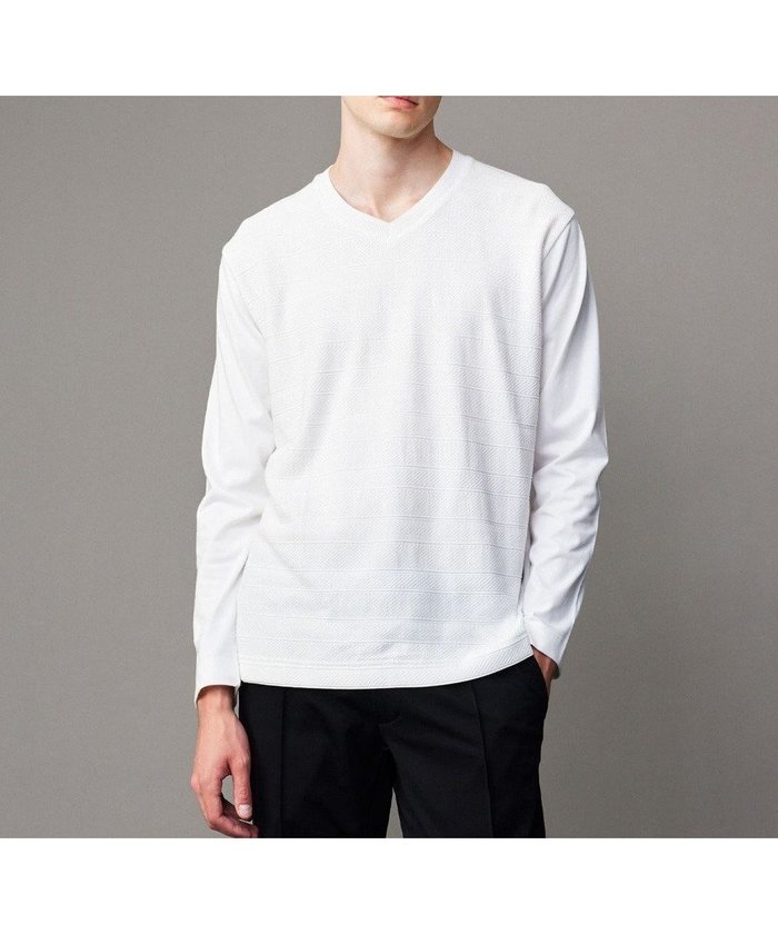 【ジョセフ アブード/JOSEPH ABBOUD / MEN】の【オーガニックコットン使用/サスティナブル】JOE COTTON リンクス Tシャツ インテリア・キッズ・メンズ・レディースファッション・服の通販 founy(ファニー) https://founy.com/ ファッション Fashion メンズファッション Fashion for Men トップス・カットソー Cut & Sew Tops メンズシャツ Shirts カットソー Cut and Sewn Top ジャケット Jacket, Outerwear エレガント 上品 Elegant A/W・秋冬 Autumn/Winter |ID: prp329100004640970 ipo3291000000033463338