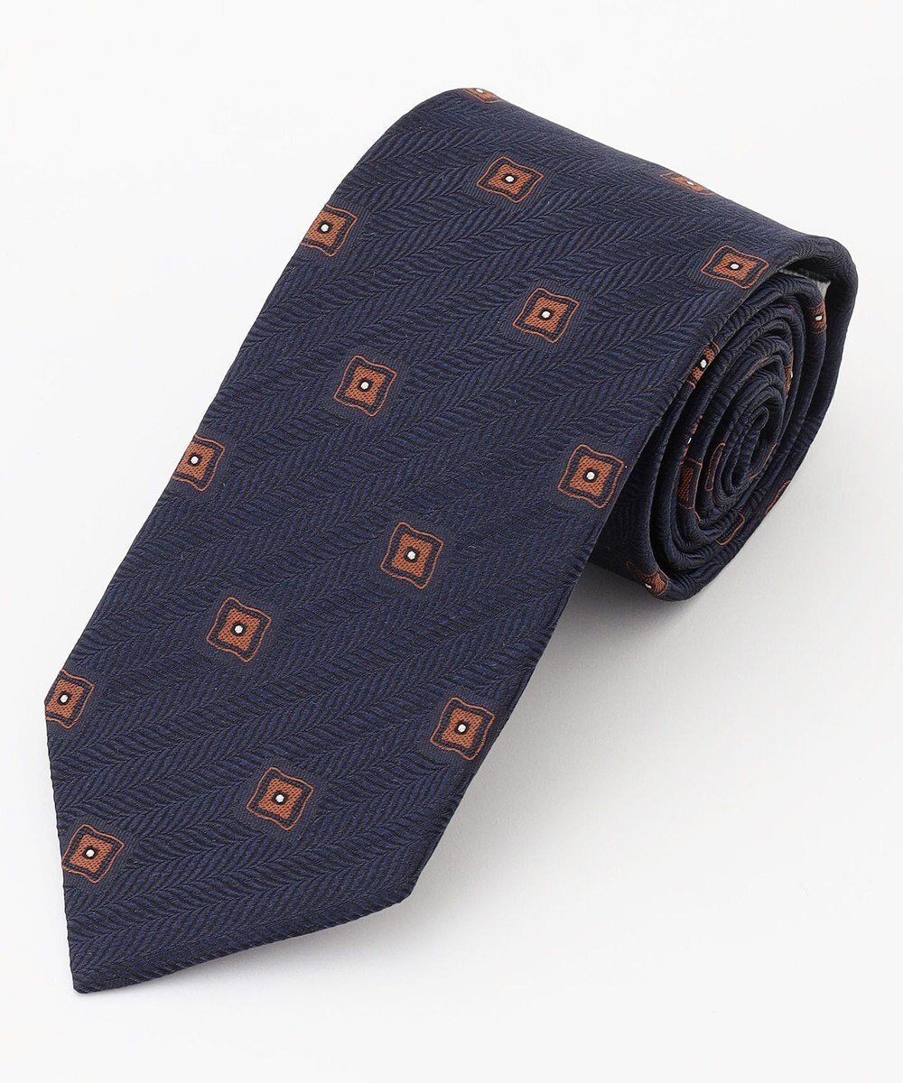 【ジョセフ アブード/JOSEPH ABBOUD / MEN】の【イタリア素材・日本縫製】ヘリンボーンスクエアジャカード ネクタイ インテリア・キッズ・メンズ・レディースファッション・服の通販 founy(ファニー) 　ファッション　Fashion　メンズファッション　Fashion for Men　イタリア　Italy　シルク　Silk, 100% Silk　シンプル　Simple, Minimal　ジャカード／ジャガード　Jacquard, Woven Pattern　スクエア　Square, Square Shape　スーツ　Suit, Formalwear　フォーマル　Formal, Dressy　おすすめ　Recommended / Our Picks　日本製　Made In Japan　エレガント 上品　Elegant　ビジネス 仕事 通勤　Business / Work / Commuting　ダークグリーン系7|ID: prp329100004640973 ipo3291000000033463361