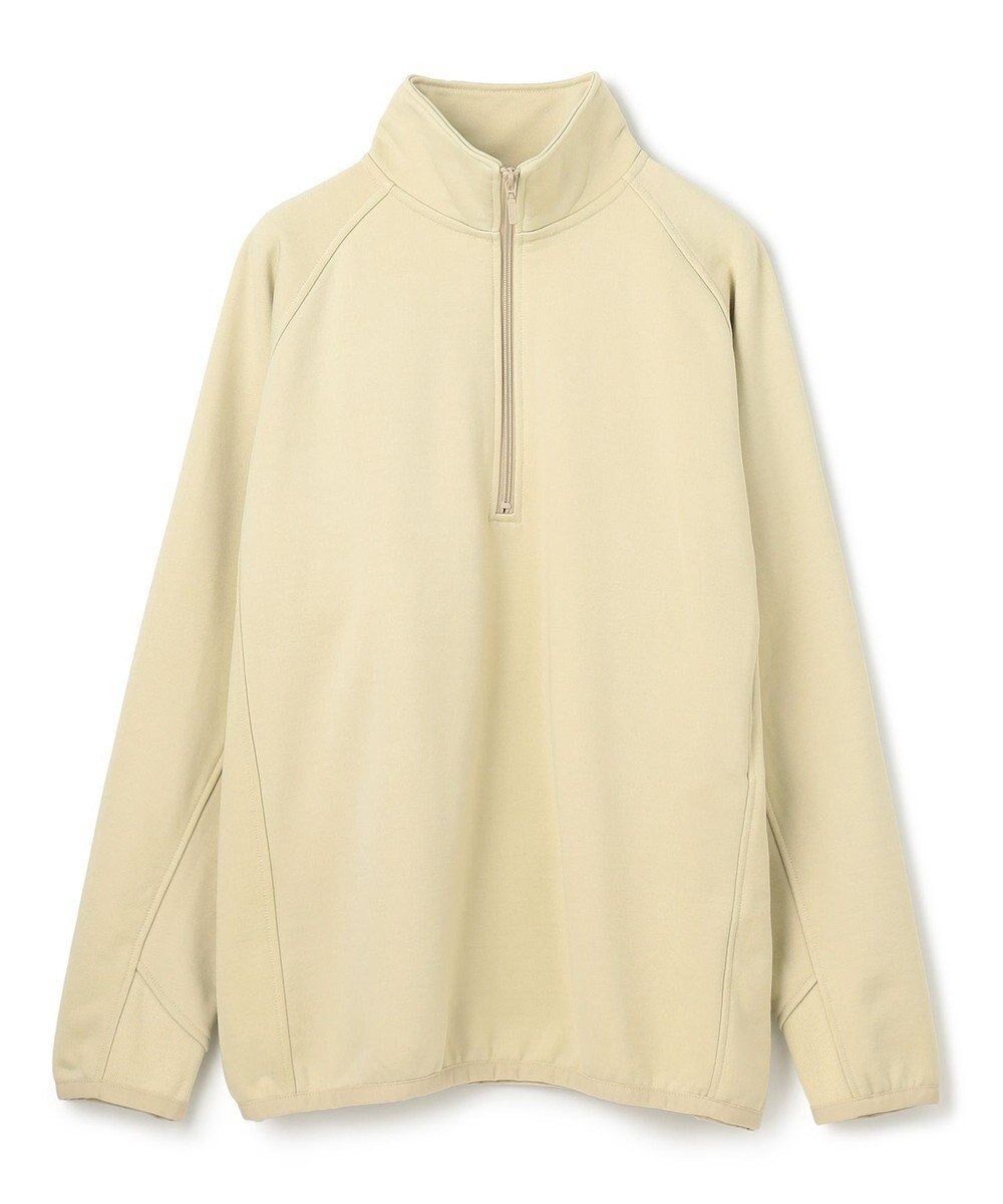 【アンフィーロ/UNFILO / MEN】のナイロン裏毛 ハーフジップ インテリア・キッズ・メンズ・レディースファッション・服の通販 founy(ファニー) 　ファッション　Fashion　メンズファッション　Fashion for Men　トップス・カットソー　Cut & Sew Tops　メンズシャツ　Shirts　ウォッシャブル　Machine Washable　カットソー　Cut and Sewn Top　スピンドル　Spindle, Drawcord　スポーティ　Sporty, Casual Athletic　ポケット　Pocket, Pocket Detail　ワーク　Workwear, Utility Style　A/W・秋冬　Autumn/Winter　エレガント 上品　Elegant　ベージュ|ID: prp329100004640976 ipo3291000000033463390