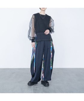 【コキュウ/COQ】の【透け素材/レイヤード】SHEER ORGANZA 2 シアープルオーバー 人気、トレンドファッション・服の通販 founy(ファニー) ファッション Fashion レディースファッション Fashion for Women トップス・カットソー Cut & Sew Tops シャツ・ブラウス・オフィスカジュアル Elegant Blouses & Button-Ups ロングTシャツ・Tシャツ Longline T-Shirts & Tees カジュアルプルオーバー・ニットトップス Pullovers & Knit Tops / Casual Pullovers カットソー・ベーシックTシャツ Cut-and-Sewn Tops / Stretch Tees & Basics オーガンジー Organza Fabric 春 Spring カットソー Cut and Sewn Top コレクション Collection, Seasonal Line 定番 Standard, Basic Item バランス Balance, Style Balance バルーン Balloon, Balloon Silhouette パターン Pattern, Design Print S/S・春夏 SS, Spring/Summer, Warm Season 犬 Dog 夏 Summer |ID:prp329100004640983