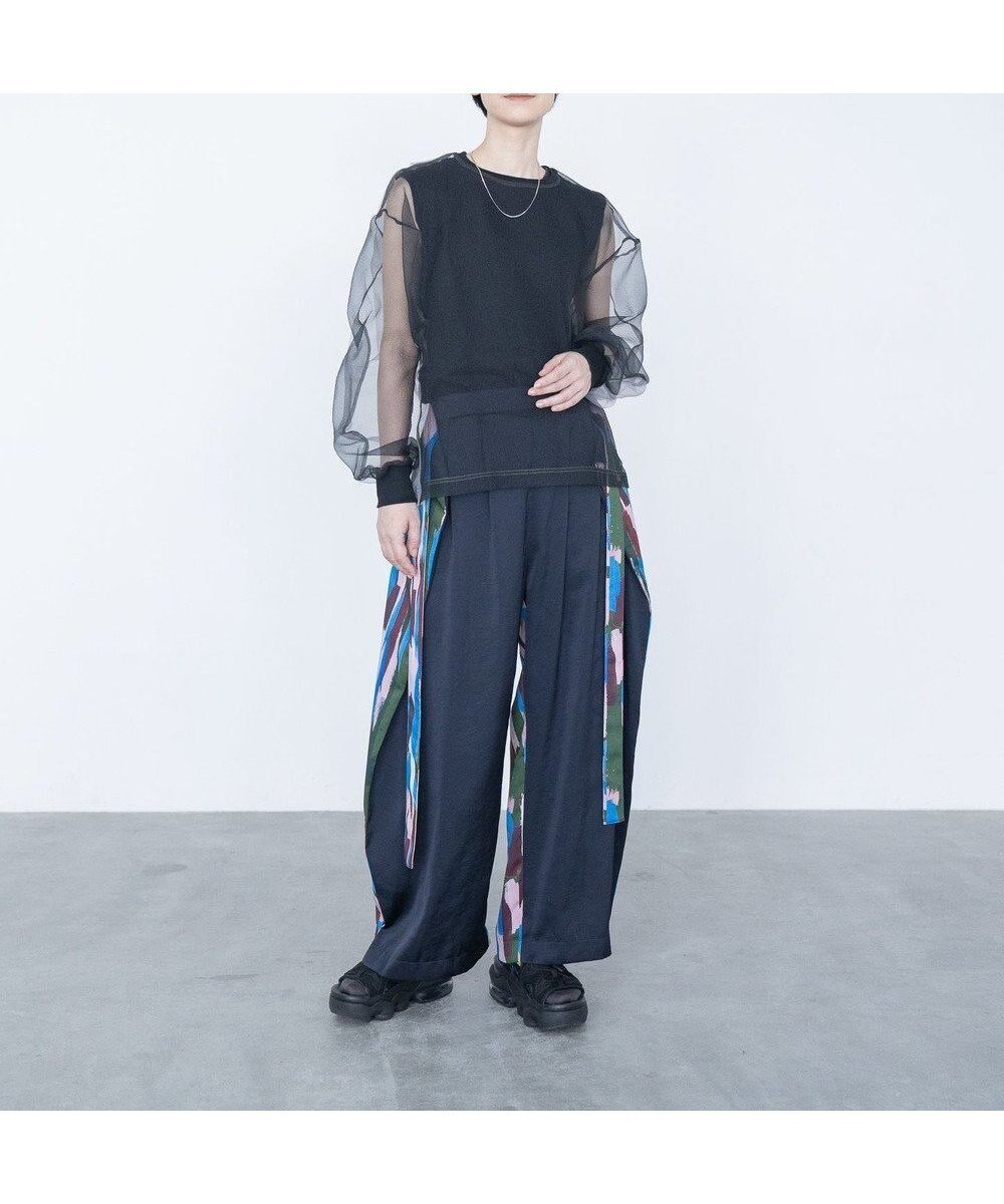 【コキュウ/COQ】の【透け素材/レイヤード】SHEER ORGANZA 2 シアープルオーバー 人気、トレンドファッション・服の通販 founy(ファニー) 　ファッション　Fashion　レディースファッション　Fashion for Women　トップス・カットソー　Cut & Sew Tops　シャツ・ブラウス・オフィスカジュアル　Elegant Blouses & Button-Ups　ロングTシャツ・Tシャツ　Longline T-Shirts & Tees　カジュアルプルオーバー・ニットトップス　Pullovers & Knit Tops / Casual Pullovers　カットソー・ベーシックTシャツ　Cut-and-Sewn Tops / Stretch Tees & Basics　オーガンジー　Organza Fabric　春　Spring　カットソー　Cut and Sewn Top　コレクション　Collection, Seasonal Line　定番　Standard, Basic Item　バランス　Balance, Style Balance　バルーン　Balloon, Balloon Silhouette　パターン　Pattern, Design Print　S/S・春夏　SS, Spring/Summer, Warm Season　犬　Dog　夏　Summer　 other-1|ID: prp329100004640983 ipo3291000000033463906