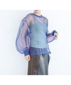 【コキュウ/COQ】の【透け素材/レイヤード】SHEER ORGANZA 2 シアープルオーバー 人気、トレンドファッション・服の通販 founy(ファニー) ファッション Fashion レディースファッション Fashion for Women トップス・カットソー Cut & Sew Tops シャツ・ブラウス・オフィスカジュアル Elegant Blouses & Button-Ups ロングTシャツ・Tシャツ Longline T-Shirts & Tees カジュアルプルオーバー・ニットトップス Pullovers & Knit Tops / Casual Pullovers カットソー・ベーシックTシャツ Cut-and-Sewn Tops / Stretch Tees & Basics オーガンジー Organza Fabric 春 Spring カットソー Cut and Sewn Top コレクション Collection, Seasonal Line 定番 Standard, Basic Item バランス Balance, Style Balance バルーン Balloon, Balloon Silhouette パターン Pattern, Design Print S/S・春夏 SS, Spring/Summer, Warm Season 犬 Dog 夏 Summer thumbnail ダークブルー|ID: prp329100004640983 ipo3291000000033463908