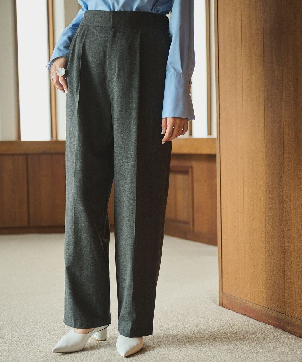 【ハッシュニュアンス/#Newans】のウエスト調整可ワイドパンツ インテリア・キッズ・メンズ・レディースファッション・服の通販 founy(ファニー) ファッション Fashion レディースファッション Fashion for Women パンツ Pants & Trousers ストレッチ Stretch, Stretchy Fabric パターン Pattern, Design Print フロント Front, Front Design 防寒 Cold Protection, Winter-Ready ワイド Wide, Wide Fit A/W・秋冬 Autumn/Winter 2022年 2022 2022-2023秋冬・A/W Autumn/Winter 2022–23 AW22–23 チャコールグレー|ID: prp329100004640992 ipo3291000000034176797