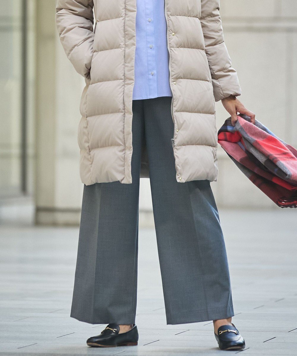 【ジェイ プレス/J.PRESS】の【洗える】ANASTASIA milled ツータック ワイド パンツ インテリア・キッズ・メンズ・レディースファッション・服の通販 founy(ファニー) 　ファッション　Fashion　レディースファッション　Fashion for Women　パンツ　Pants & Trousers　洗える　Machine Washable　ストレッチ　Stretch, Stretchy Fabric　ベーシック　Basic, Essential　ワイド　Wide, Wide Fit　A/W・秋冬　Autumn/Winter　エレガント 上品　Elegant　ライトグレー系|ID: prp329100004640993 ipo3291000000033675140