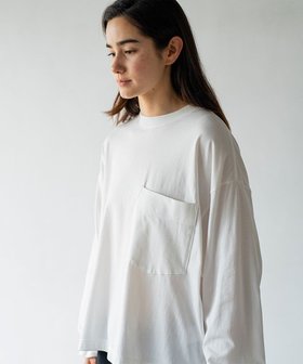 【ハーグ/HAAG】の【スマイルコットン/ソフトタッチ/洗濯機可】LONG SLEEVE SHIRTS カットソー 人気、トレンドファッション・服の通販 founy(ファニー) ファッション Fashion レディースファッション Fashion for Women トップス・カットソー Cut & Sew Tops シャツ・ブラウス・オフィスカジュアル Elegant Blouses & Button-Ups ロングTシャツ・Tシャツ Longline T-Shirts & Tees カットソー・ベーシックTシャツ Cut-and-Sewn Tops / Stretch Tees & Basics カットソー Cut and Sewn Top 吸水 Absorbent, Quick-Dry シャーリング Shirring, Ruched スリット Slit, Slit Detail タンブラー Tumbler, Travel Mug ボックス Boxy, Box Shape ポケット Pocket, Pocket Detail ロング Long, Long-Length A/W・秋冬 Autumn/Winter S/S・春夏 SS, Spring/Summer, Warm Season 夏 Summer |ID:prp329100004640996