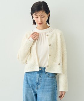 【イェッカ ヴェッカ/YECCA VECCA】のMIXヤーンジャケットライクカーディガン 人気、トレンドファッション・服の通販 founy(ファニー) ファッション Fashion レディースファッション Fashion for Women おすすめ Recommended / Our Picks カーディガン Cardigan, Knitwear コンパクト Compact, Small Size ジャケット Jacket, Outerwear ボトム Bottoms, Lower Wear ポケット Pocket, Pocket Detail メタル Metal, Metal Parts 夏 Summer 春 Spring S/S・春夏 SS, Spring/Summer, Warm Season |ID:prp329100004641046