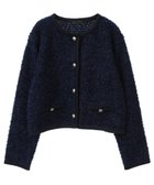 【イェッカ ヴェッカ/YECCA VECCA】のMIXヤーンジャケットライクカーディガン 人気、トレンドファッション・服の通販 founy(ファニー) ファッション Fashion レディースファッション Fashion for Women おすすめ Recommended / Our Picks カーディガン Cardigan, Knitwear コンパクト Compact, Small Size ジャケット Jacket, Outerwear ボトム Bottoms, Lower Wear ポケット Pocket, Pocket Detail メタル Metal, Metal Parts 夏 Summer 春 Spring S/S・春夏 SS, Spring/Summer, Warm Season thumbnail Navy|ID: prp329100004641046 ipo3291000000033490284