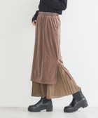 【アースミュージックアンドエコロジー/earth music&ecology】のベロアプリーツスカート Camel|ID: prp329100004641096 ipo3291000000033660863